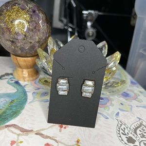 NWOT Diamond and Gold earrings